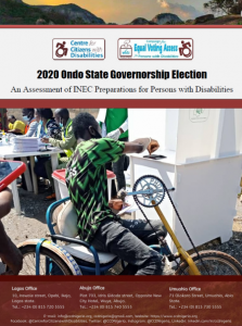 Summary Report of Ondo 2020 Pre-Election & Persons with Disabilities